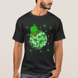 Retro Volleyball St. Patrick's Day Shamrock Irish T-Shirt