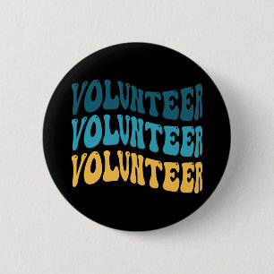 Retro Volunteer 2 Inch Round Button