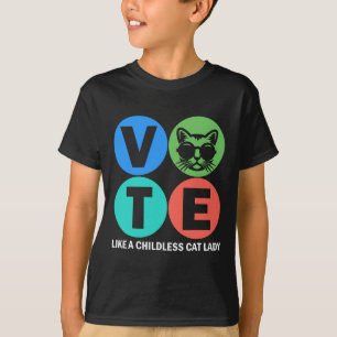 Retro Vote Like A Childless Cat Lady Is Voting Kam T-Shirt