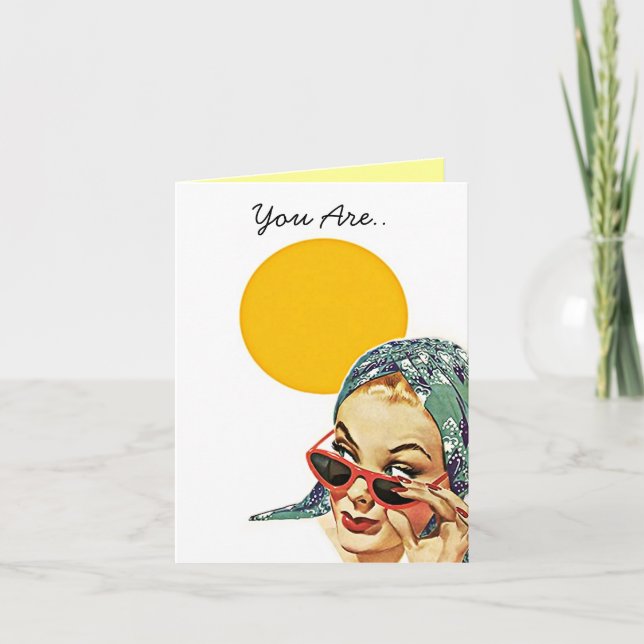 Rétro Vous Êtes.. Mon soleil ! Carte d'amitié BFF (Devant)