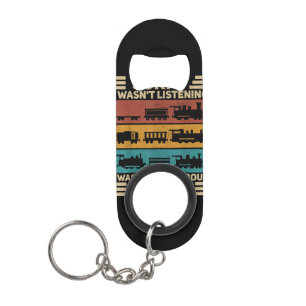 Retro Wagon Train Lover Model Railroad Conductor F Keychain Bottle Opener