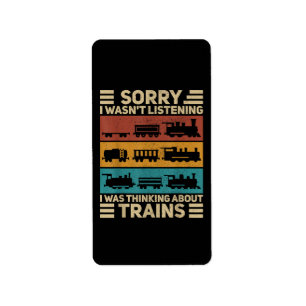 Retro Wagon Train Lover Model Railroad Conductor F Label