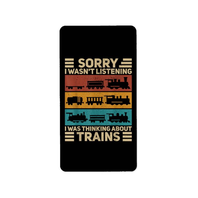 Retro Wagon Train Lover Model Railroad Conductor F Label (Front)