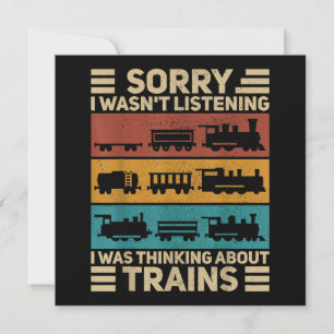 Retro Wagon Train Lover Model Railroad Conductor F Save The Date
