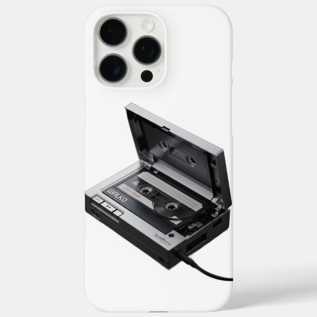 Retro Walkman Player with Cassette Tape Case-Mate iPhone Case (Back)