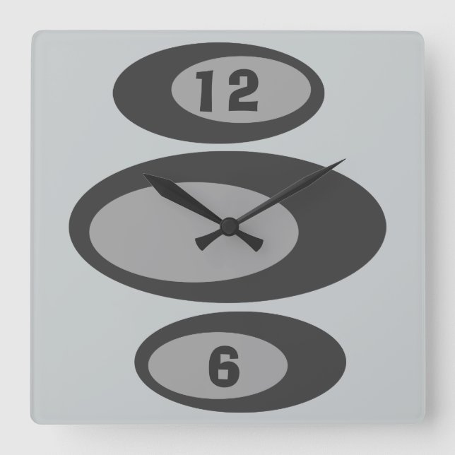 Retro Wall Clock - Changeable Background Colour! (Front)