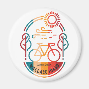 Retro Wallance Idaho Bike Trail. Magnet