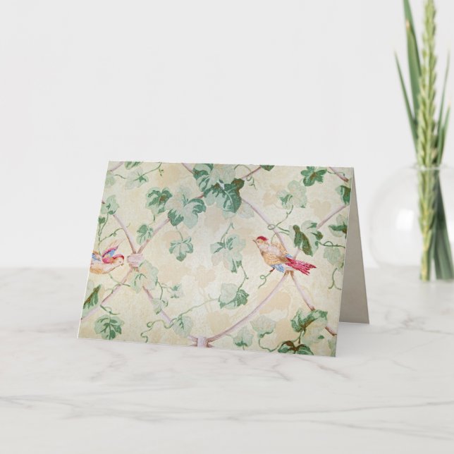 retro wallpaper blank note card (Front)