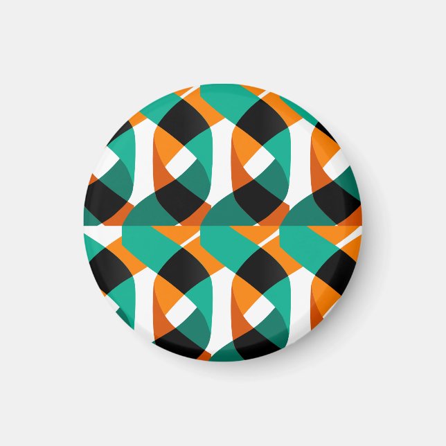 Retro Wallpaper: Vintage Design Magnet (Front)