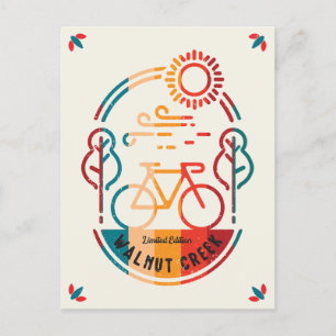 Retro Walnut Creek Bike Trail. Postcard