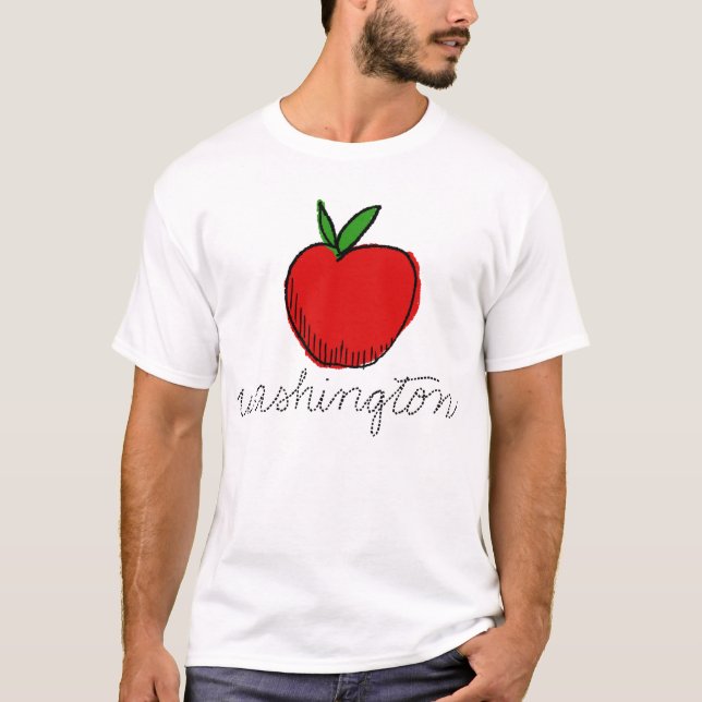 Retro Washington Apple T-Shirt (Front)