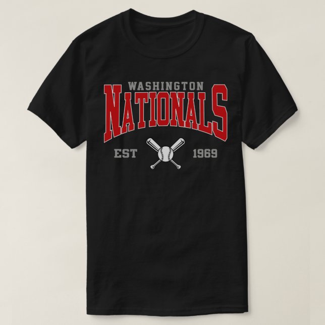 Retro Washington Baseball T-Shirt (Design Front)