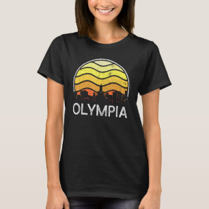 Retro Washington Olympia Visitors Skyline Vintage  T-Shirt
