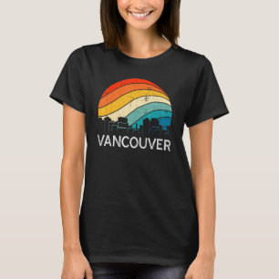 Retro Washington Vancouver Skyline Vintage Urban S T-Shirt