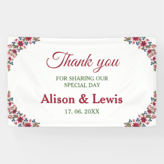 Retro Watercolour Florals Banner