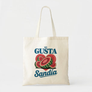Retro Watermelon “Me Gusta Sandía” Summer Tee Tote Bag