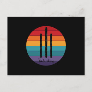 Retro Waterskiing - Water Ski Postcard