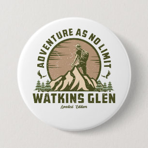 Retro Watkins Glen Hike 3 Inch Round Button