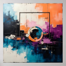 Retro Wave Design 04 - Poster 