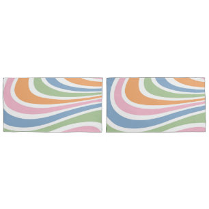 Retro Wave Design Pillowcase