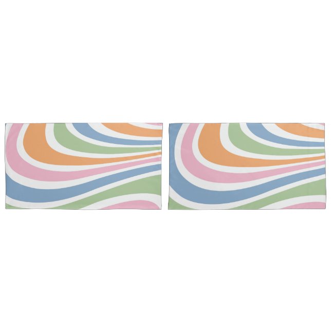 Retro Wave Design Pillowcase (Front-Set)
