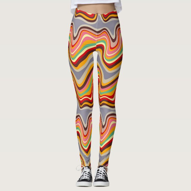 retro wave disco leggings (Front)