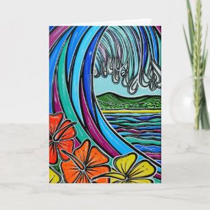 Retro Wave Greeting Card