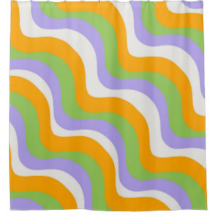 Retro Wave Groovy Curl Layer Abstract Y2k Pattern