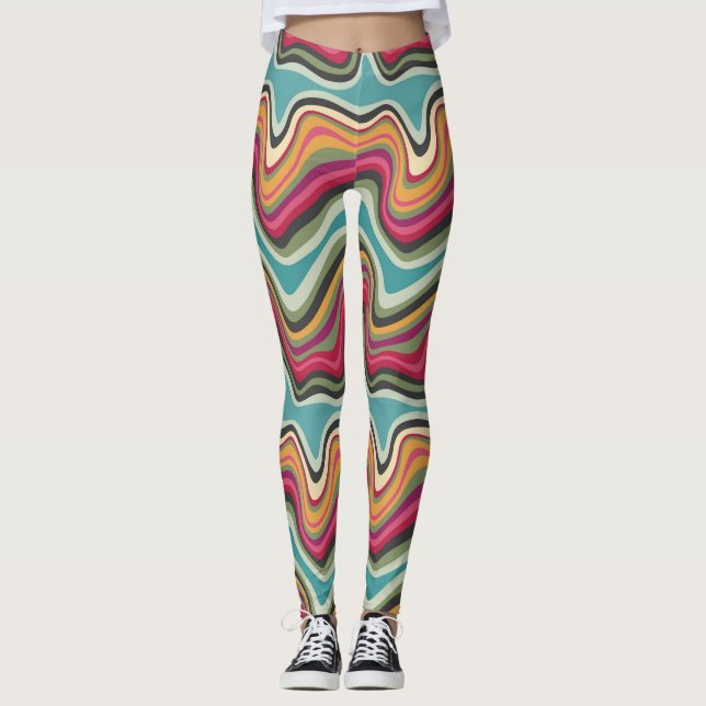 retro wave MANA Leggings (Front)
