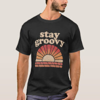 Retro Wave "Stay Groovy" T-Shirt - Vintage 80s Str