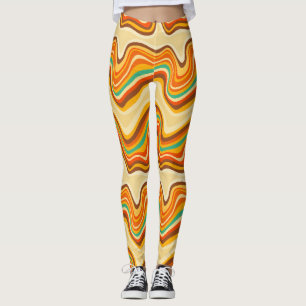retro wave warm leggings