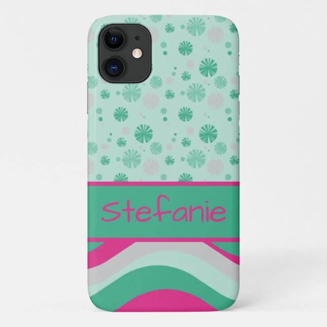 Retro Waves and Flowers II Case-Mate iPhone Case (Back)