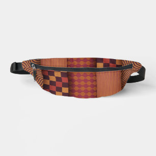 Retro Waves and Geometric Midcentury Pattern Fanny Pack