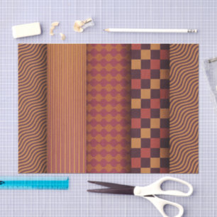 Retro Waves and Geometric Midcentury Pattern Tissue Paper