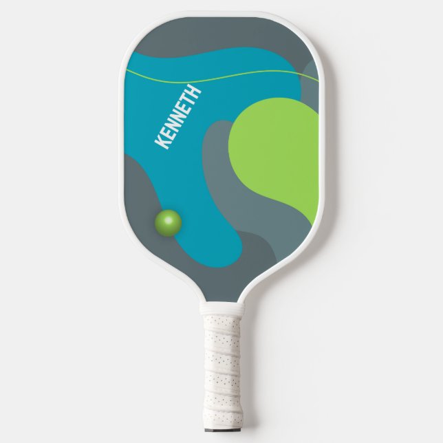 Retro Waves Custom Name Pickleball Paddle (Front)