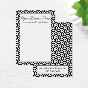 Retro Waves & Dots Patterns Earring Display Cards