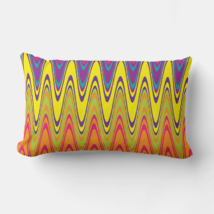 Retro Waves Lumbar Pillow