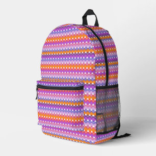 Retro Waves Printed Backpack