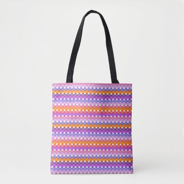 Retro Waves Tote Bag (Front)