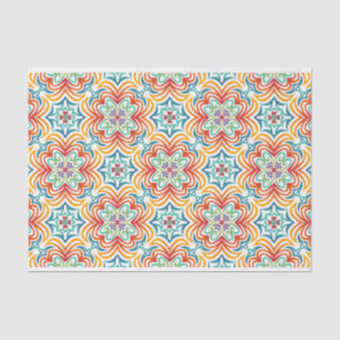 Retro Wavy Abstract Pattern Decoupage Tissue Paper