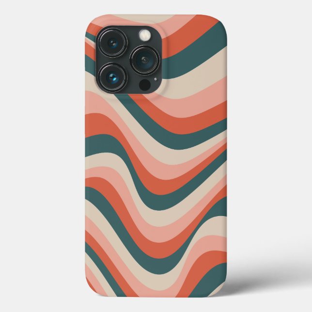 Retro Wavy Colourful Stripe Groovy Pattern Case-Mate iPhone Case (Back)