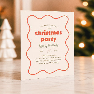 Retro Wavy Frame Budget Christmas Party