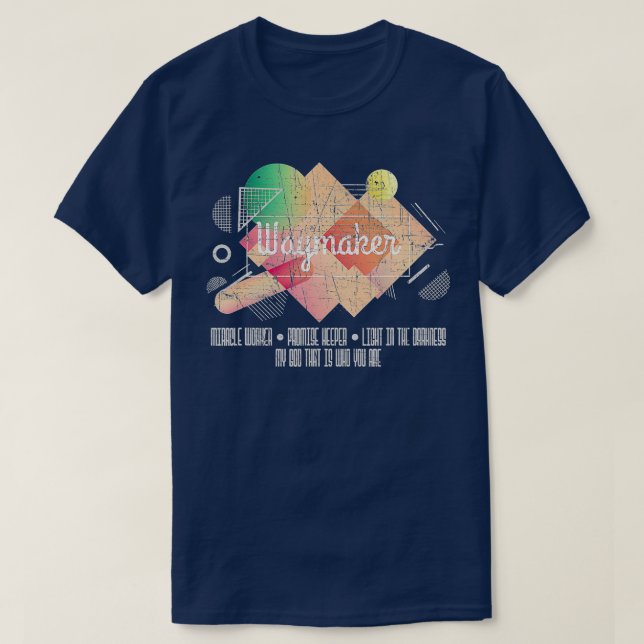 Retro Waymaker Promise Keeper My God That Is Who Y T-Shirt (Design Front)