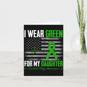 Retro wear green for daughter cerebral palsy card