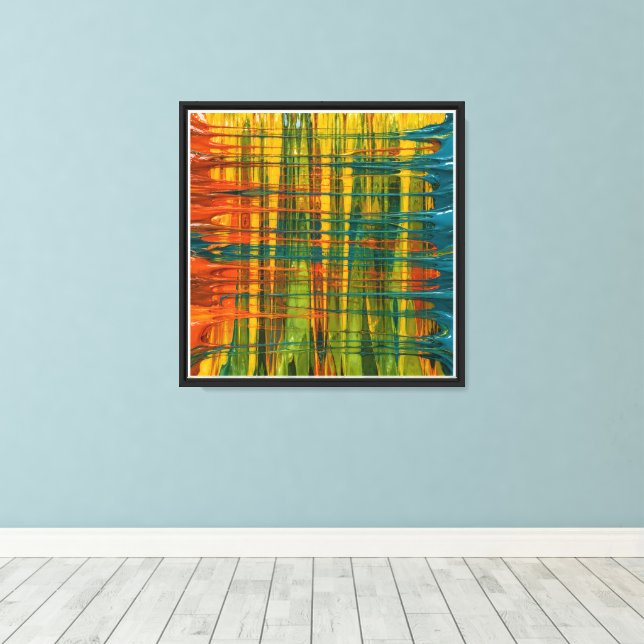 Retro Weave Canvas Print (Insitu(Wood Floor))