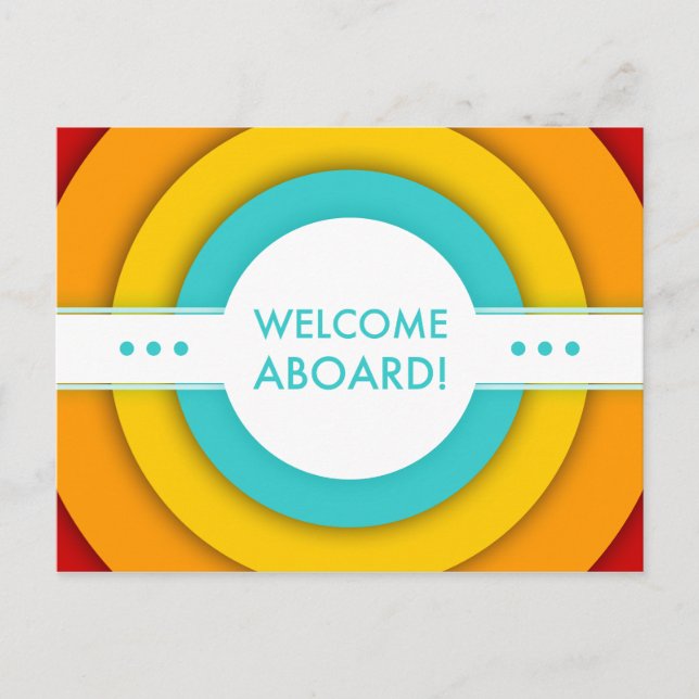 retro welcome aboard postcard (Front)