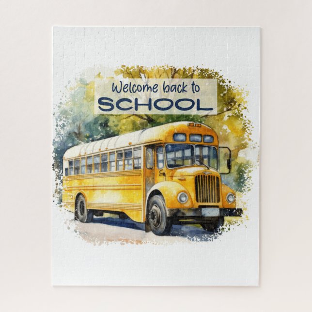 Retro Welcome Back To School Jigsaw Puzzle (Vertical)