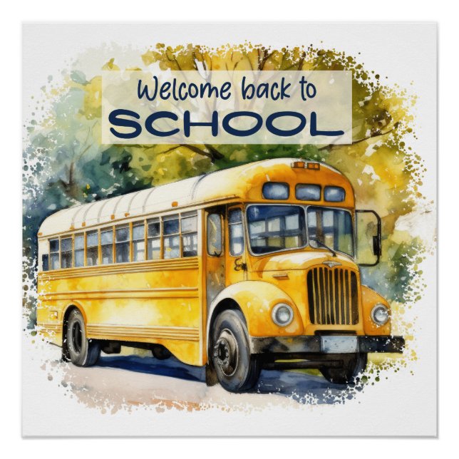Retro Welcome Back To School Poster (Front)