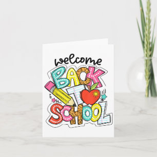 Retro Welcome Back To School Teacher Appreciation  Card
