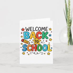 Retro Welcome Back To School Teacher Appreciation Card